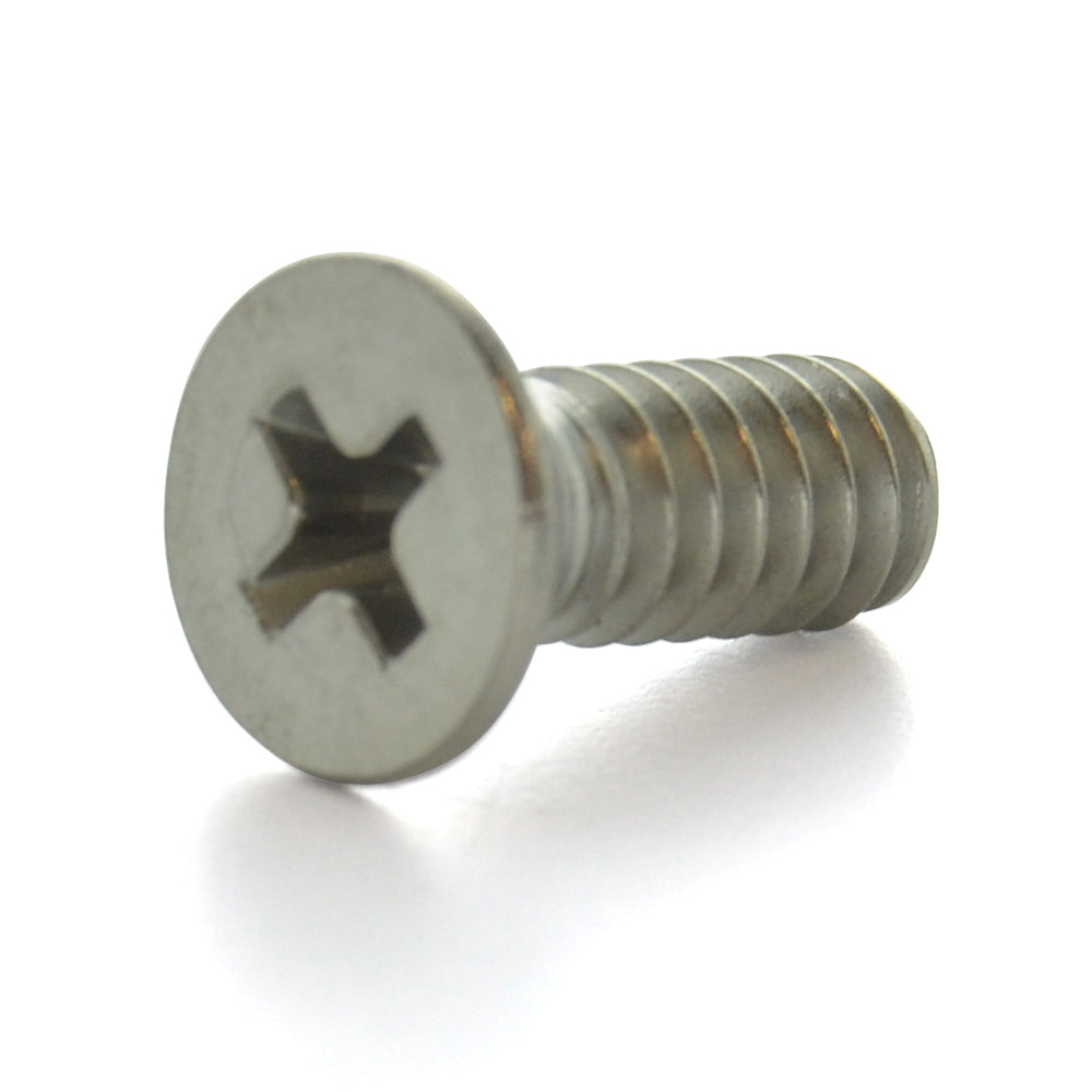 #10-24 x 1-3/4 Inch Coarse Plain 18-8 (A2) Stainless Steel #2 Phillips Drive Flat Countersunk Head Machine Screw