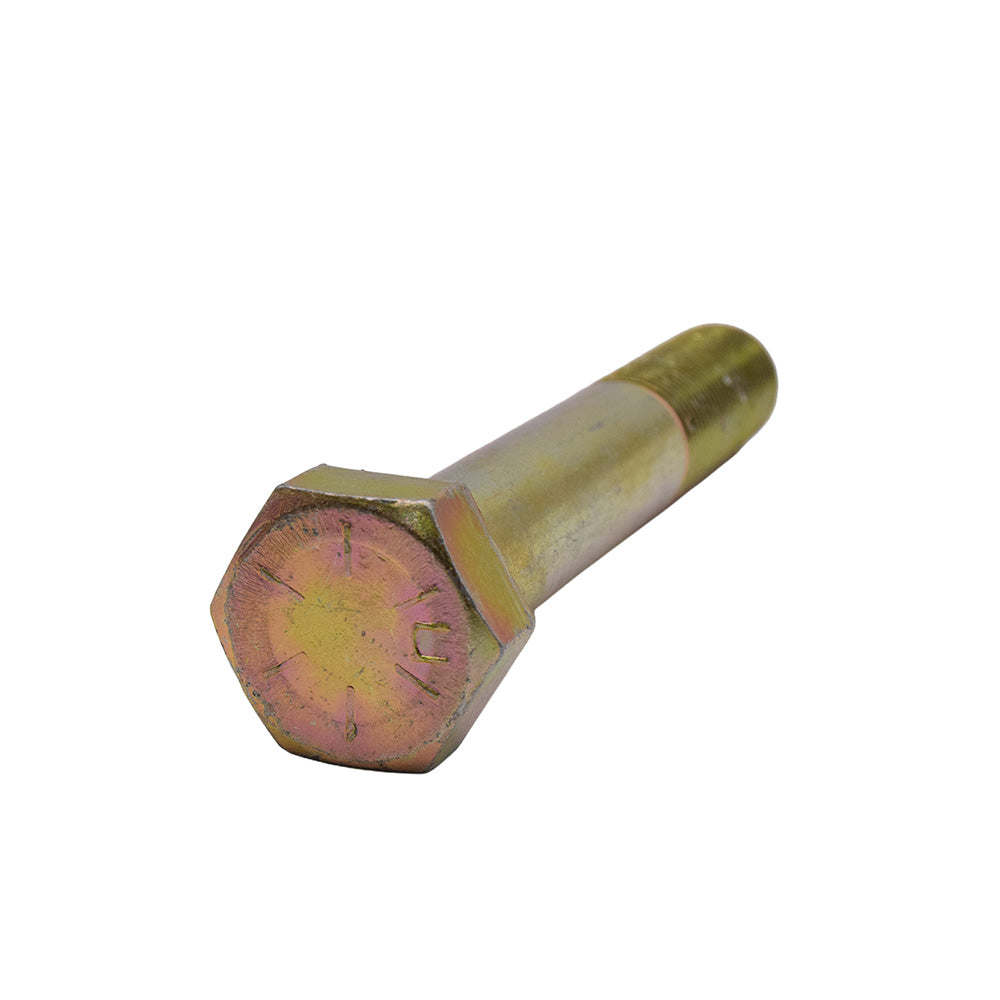 7/16-20 x 5-1/2 Inch Fine Grade 8 Yellow Zinc Steel Hex Head Cap Screw Usa