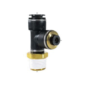 Reducing Male Run Tee- 1/2-in Push-to-Connect x 1/4-in Push-to-Connect x 1/2-in Male NPT