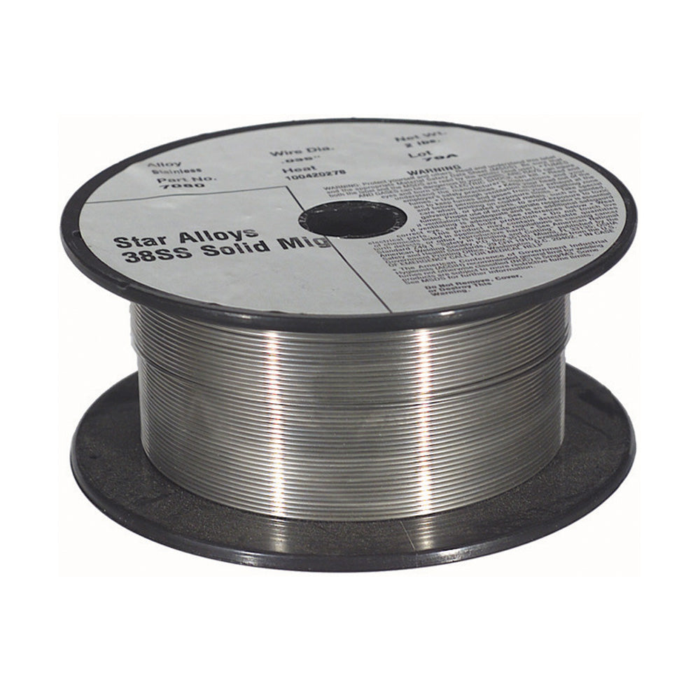 Star-Alloys 0.030 Inch 38Ss Stainless Steel Solid Mig Wire - 10 Lb