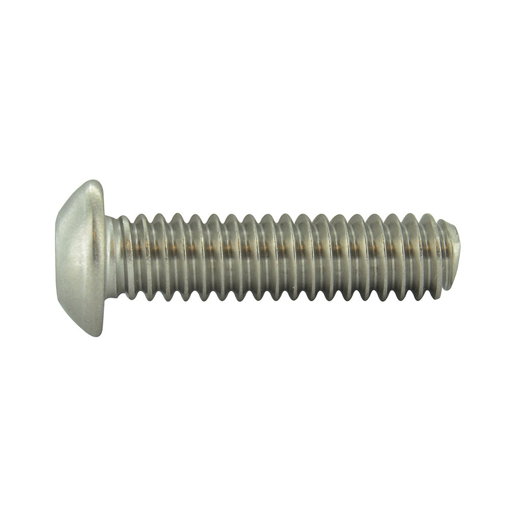#8-32 x 1-1/2 Inch Stainless Steel Hex Pin Button Head Tamper Resistant Machine Screw