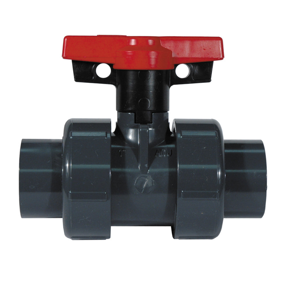 1 Inch Socket Sch 80 Dark Gray Pvc True Union 2000 Ball Valve