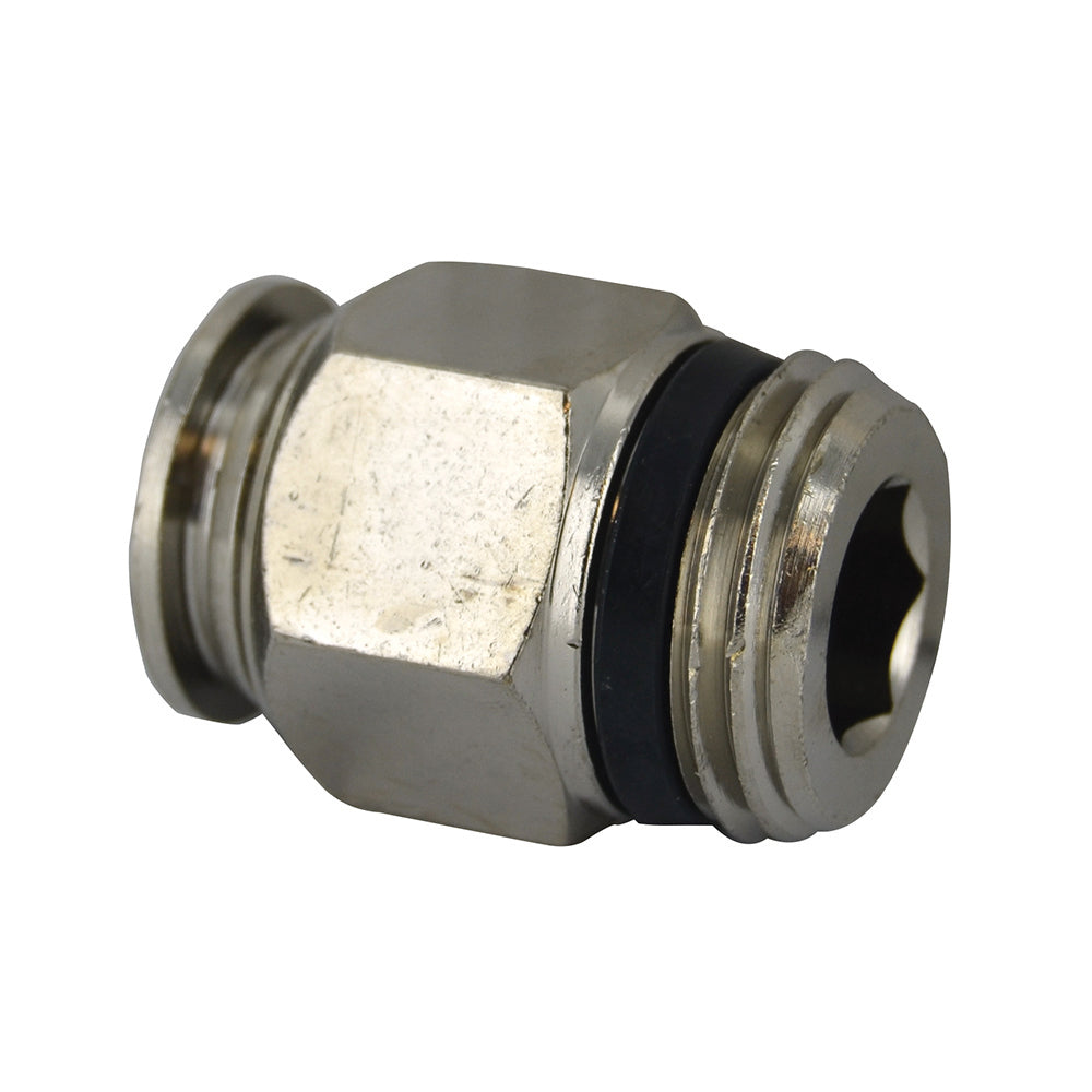 M12 Tube x 1/2 Inch Pipe Straight Male Adaptor Short - Universal Thread