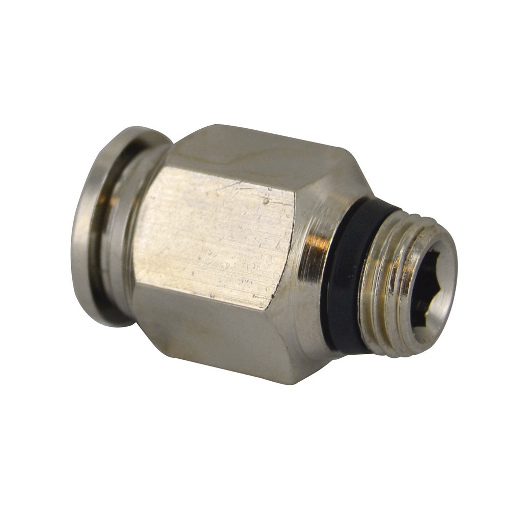 5/16 Inch (M8) Tube x 1/4 Inch Pipe Straight Male Connector - Universal Thread