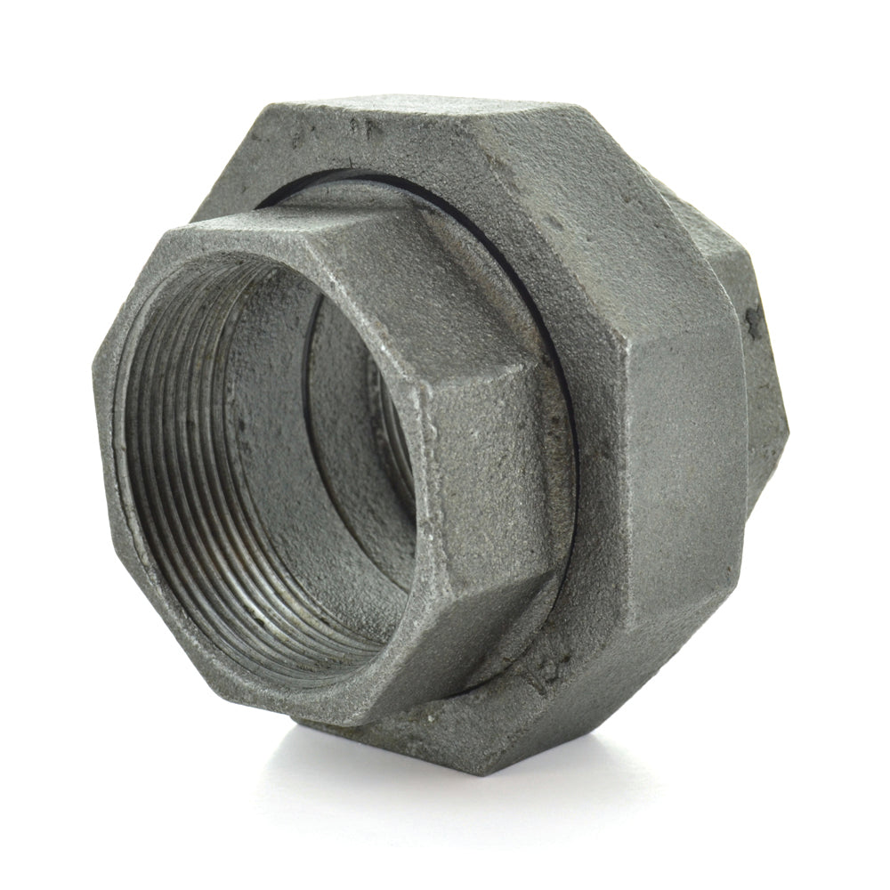 1-1/4" Schedule 40 Female NPT Black Malleable Iron Ground Joint Union