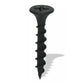 #6 x 1 Inch Coarse Thread Sharp Point #2 Phillips Drive Bugle Head Black Phosphate Steel Drywall