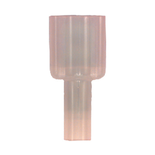22-18 Gauge Male Push On Connector 1/4" Tab Fully Insulated Nylon Red