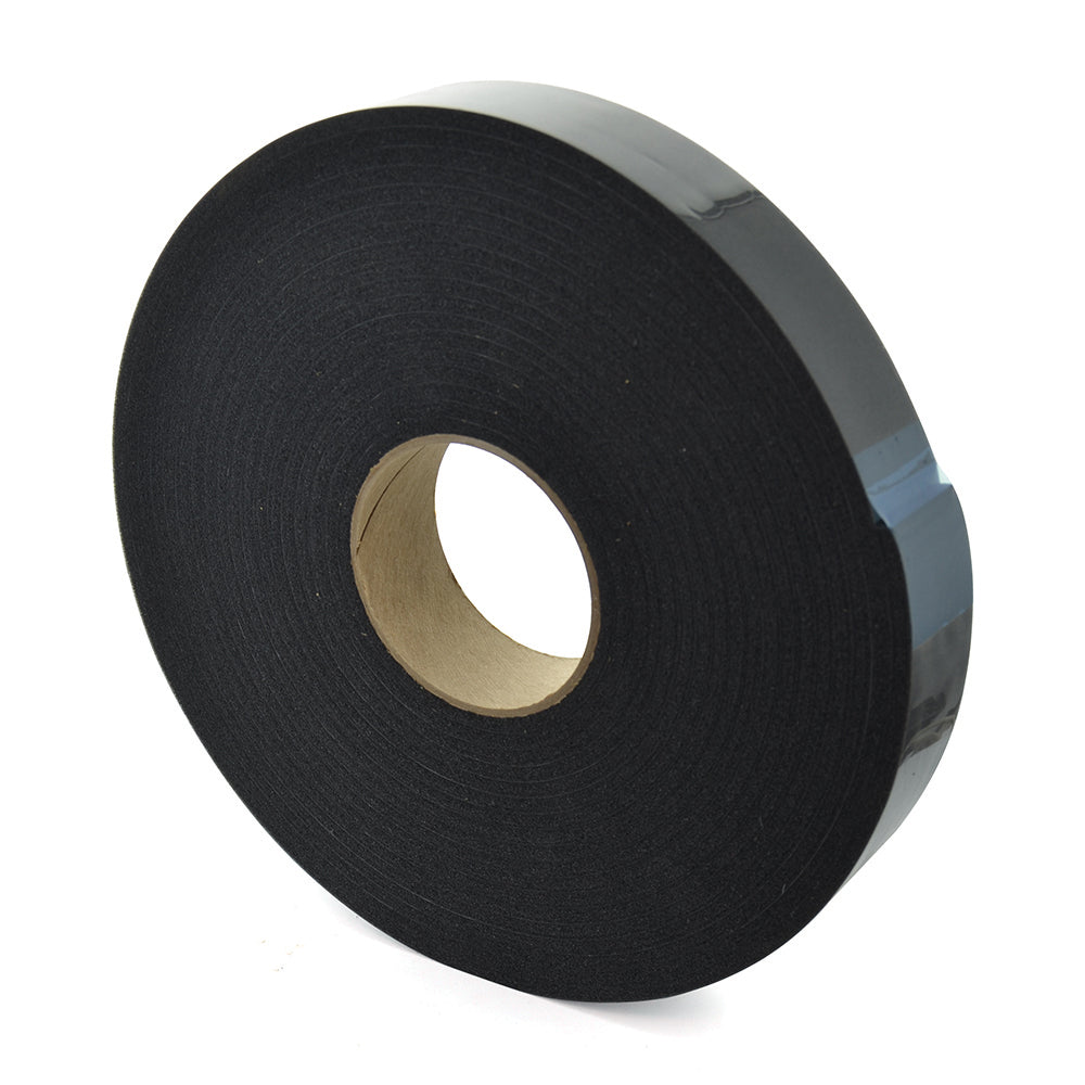 1-1/2 Inch x 30 Foot Foam Cap Tape Black