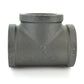 3/8" Schedule 40 Female NPT Black Malleable Iron Straight Tee