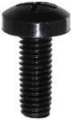 M6 x 1 x 16 mm Fillister Head Phillips Drive Black 6/6 Nylon Machine Screw