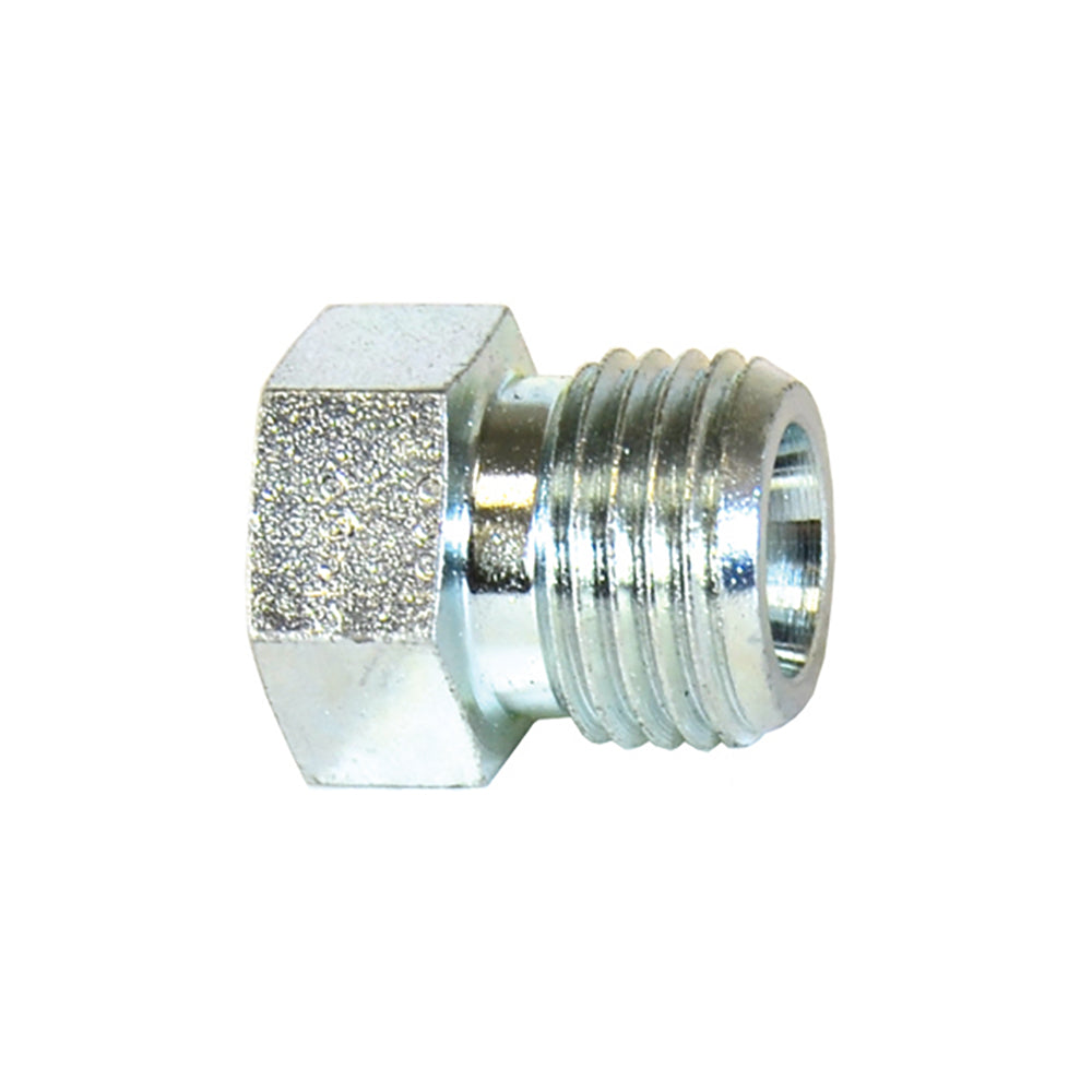 M25 10000 psi Zinc Plated Yellow Dichromate Carbon Steel Pipe Metric Adapter - Heavy Din 24 Degree Plug