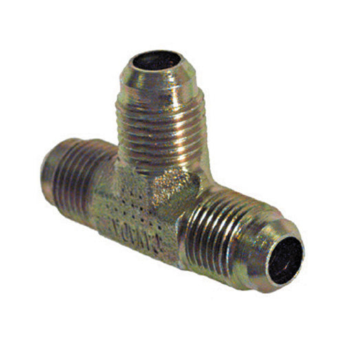 3/8 Inch 10000 psi Zinc Plated Yellow Dichromate Carbon Steel Jic 37 Degree Adapter - Union Tee