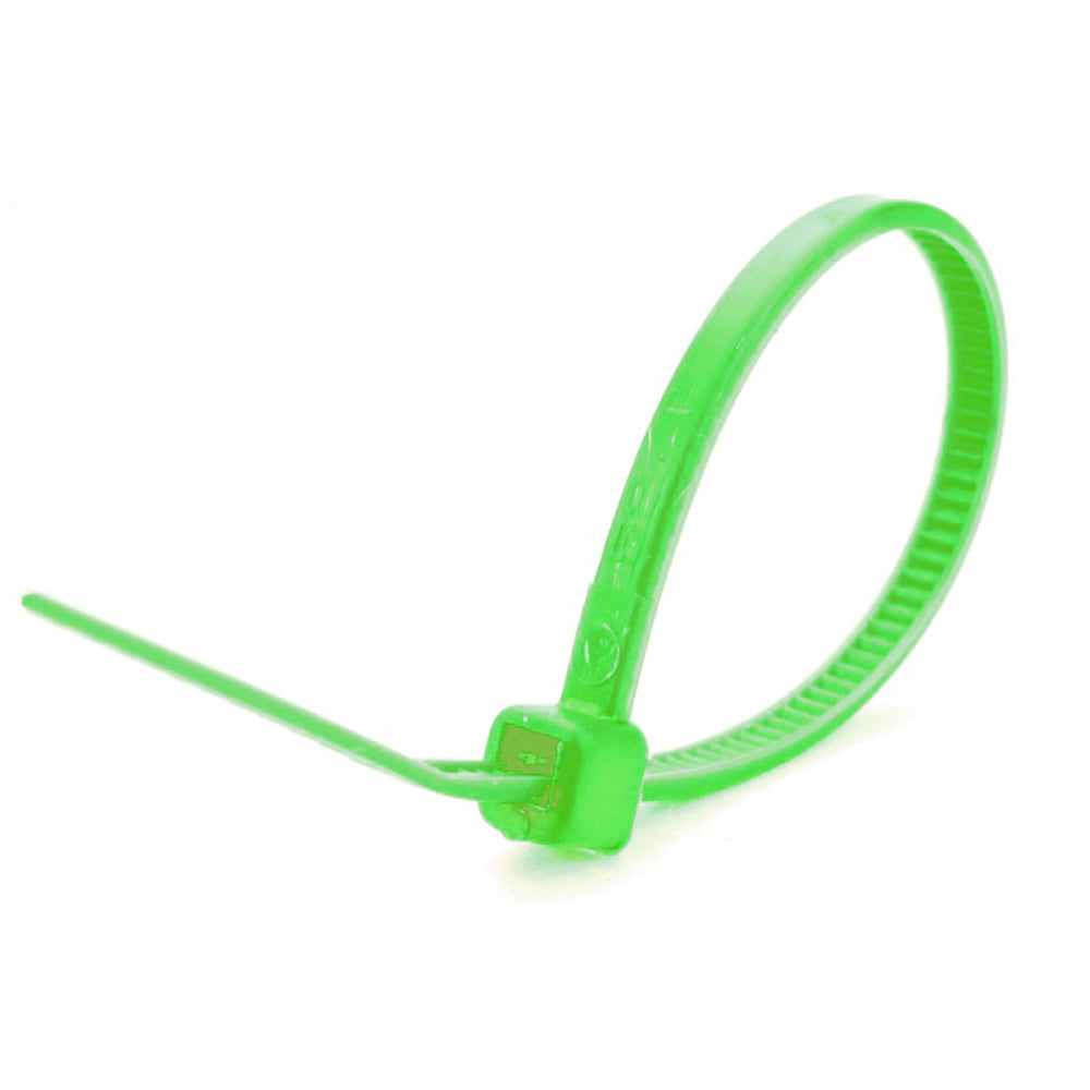 1/8 Inch x 7 Inch 50 lb Fluorescent Green Wire Tie