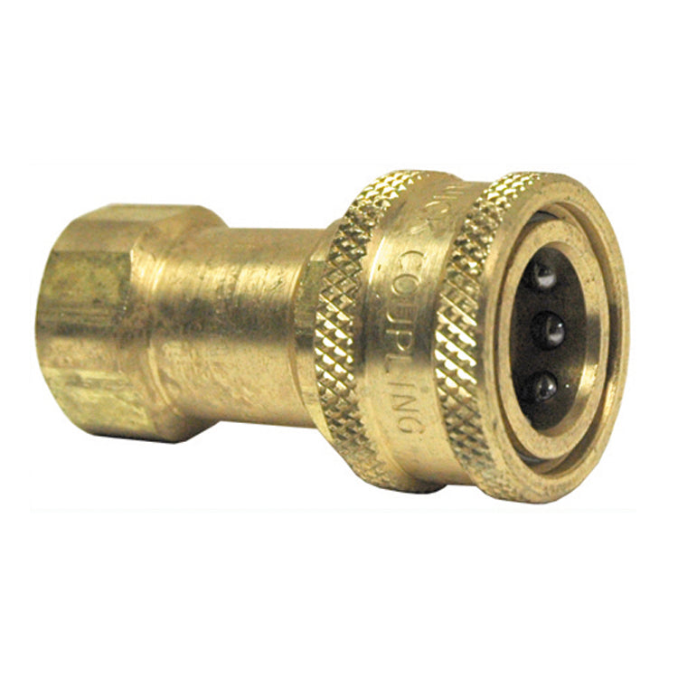 3/8 Inch Series H Iso 'B' Interchange Hydraulic Service Coupler Stainless Brass