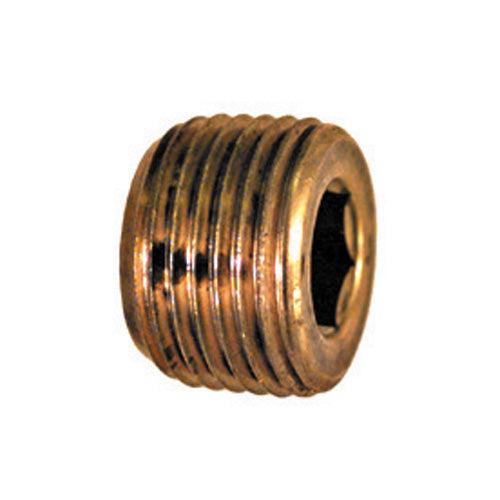 3/8 Inch Brass Pipe Recessed Hex Pipe Plug