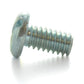 #8-32 x 1/2 Inch Coarse Zinc Plated Steel Slotted Drive Pan Head Machine Screw