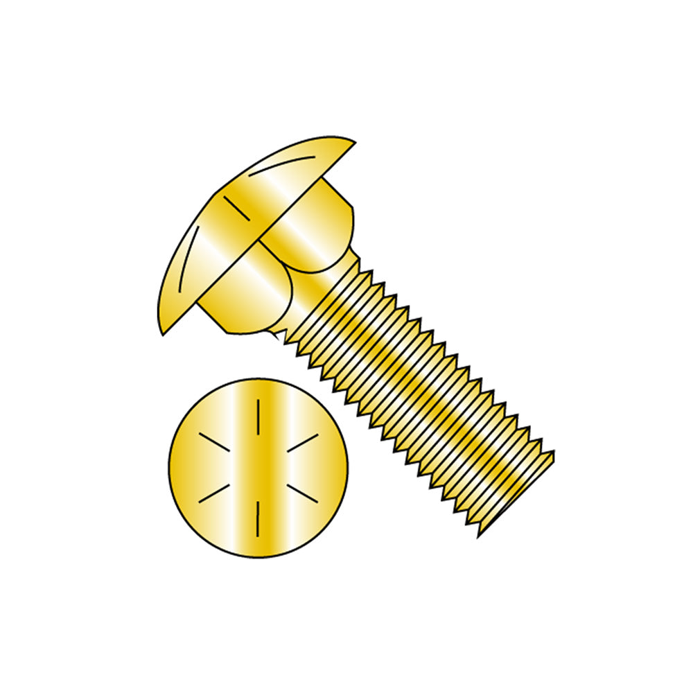 1/2-13 Inch x 2 Inch Full Thread Grade 8 Carriage / Shaker Screen Bolt YZ Coarse