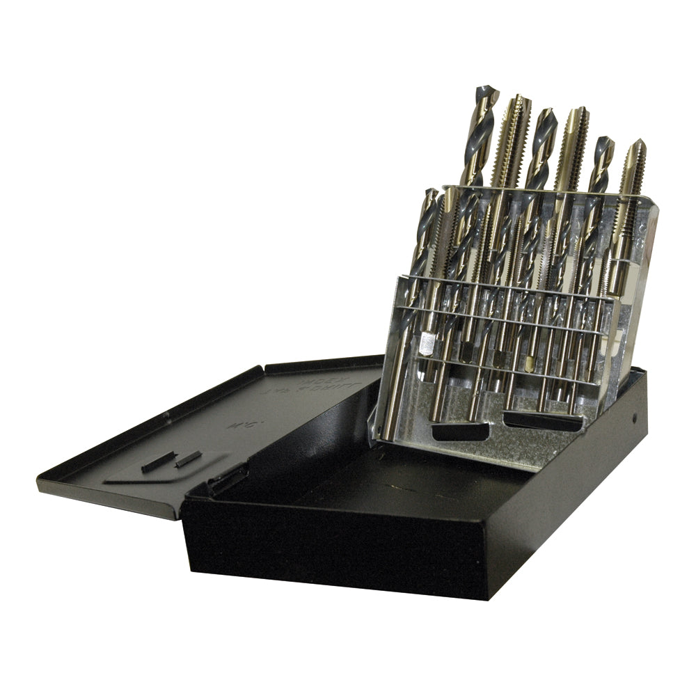 18 Piece Tap and Drill Set Coarse With Metal Index