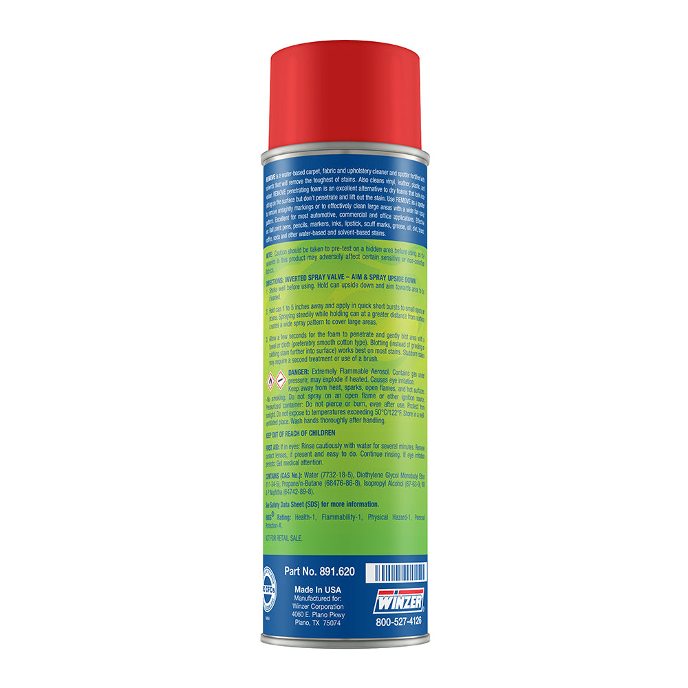 Winzer Remove Carpet & Upholstery Penetrating Foam Cleaner - 18 Oz Net Wt. - Aerosol