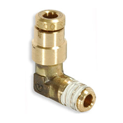 1/16 Inch x 5/32 Inch Brass 90 Degree Male Elbow Push On Air Brake Connector