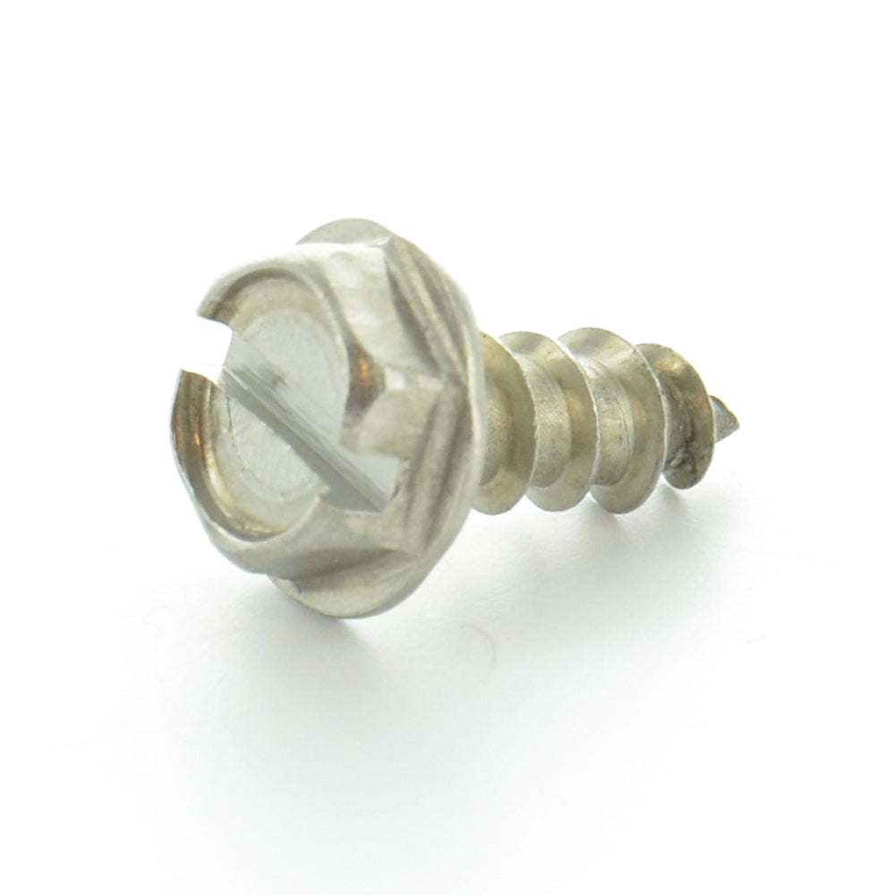1/4 Inch x 1-1/2 Inch Plain 18-8 (A2) Stainless Steel Indented Hex Washer Head Type-Ab Self-Tapping Sheet Metal Screw