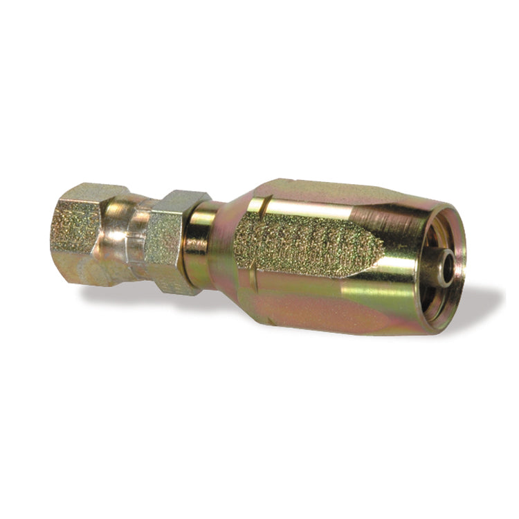 3/8 Inch x 1/2 Inch Jic 37 Degree Female Swivel Yellow Zinc 247 N Series Weatherhead Field Attachable Coupling