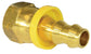 3/8 Inch x 3/8 Inch Barb Hose x Flare CA360 Brass Barb-Tite Sae 45-Degree Female Rigid Connector