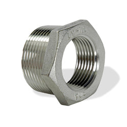 3/8" X 1/4" Schelule 40 NPT 304 Stainless Steel Hex Bushing