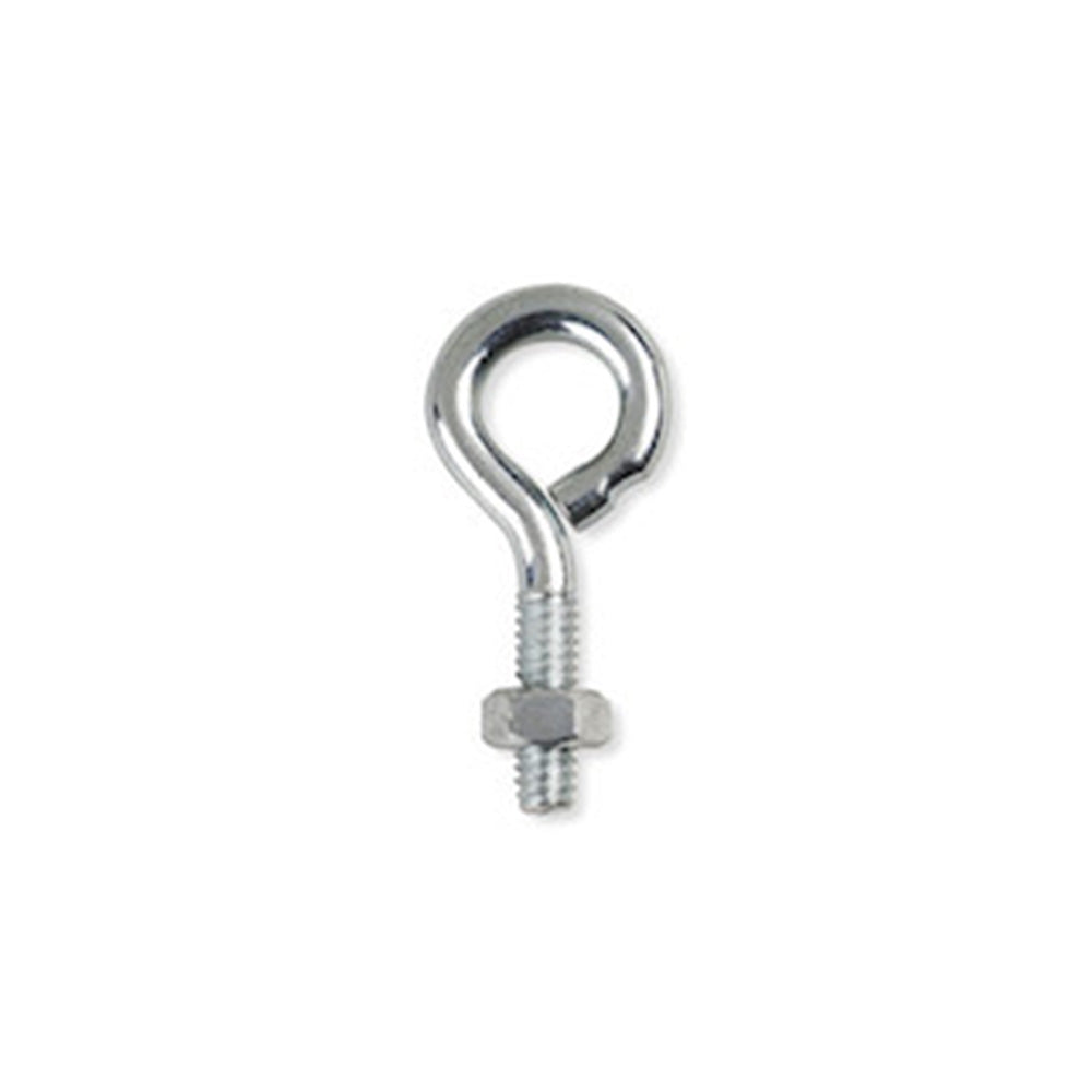 3/8-16 x 2-1/2 Inch Zinc Plated 1010 Carbon Steel Turned Eye Bolt With Nut