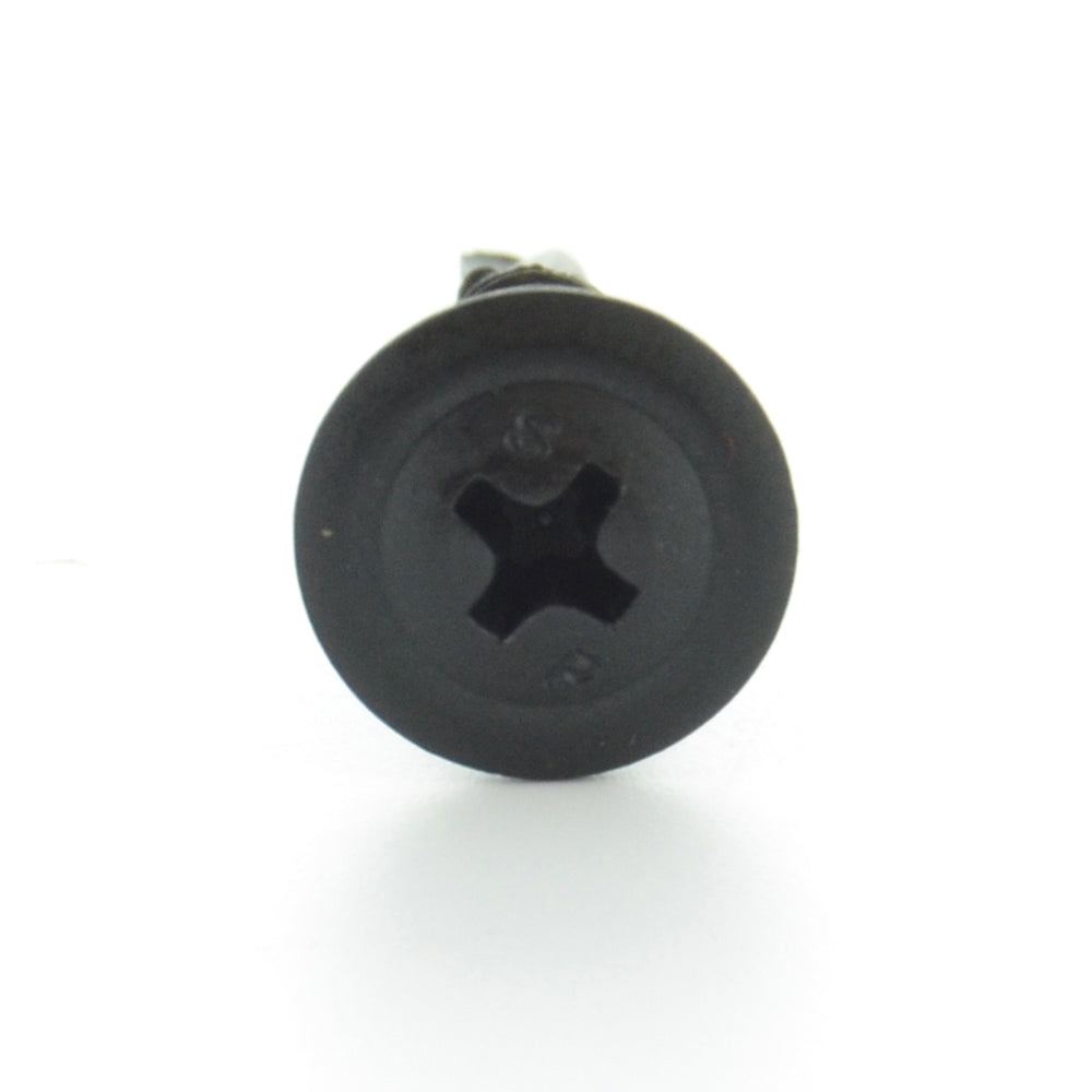 #8-18 x 1 Inch Black Oxide Steel #2 Point Modified Truss Head Self-Drilling Tek Screw