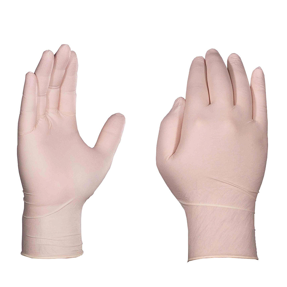 Ammex X-Large 5 Mil Ivory Textured Latex Powder Free Gloveplus Premium Exam Glove - 100 Per Box