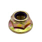 3/4-10 Grade 8 Zinc Yellow Flanged Nylon Insert Lock Nut Purple Nylon Insert
