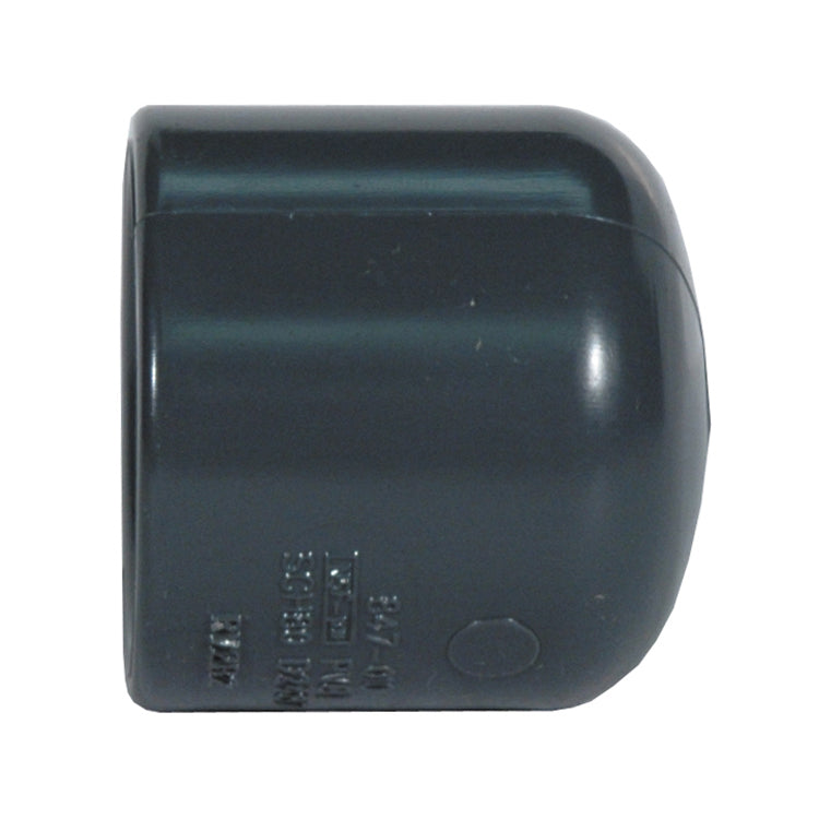 3/4 Inch Socket Sch 80 Dark Gray Pvc Cap