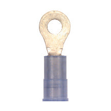 16-14 Gauge Ring Terminal #6 Stud Nylon Insulated Blue