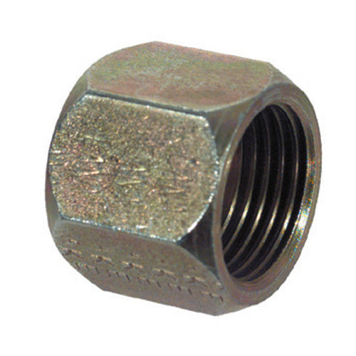 1-1/4 Inch 10000 psi Zinc Plated Yellow Dichromate Carbon Steel Jic 37 Degree Adapter - Cap