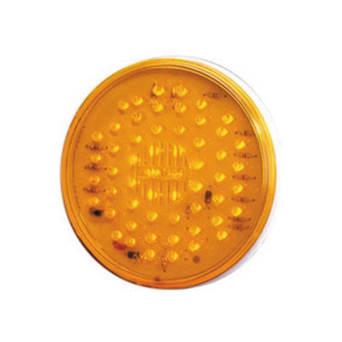 4 Inch Round 48 Led Park / Turn Light Amber With Grommet Mount