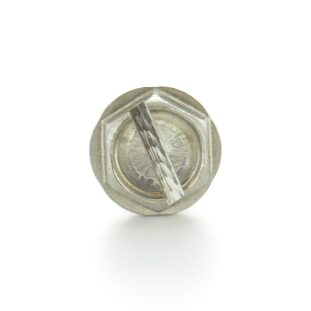 1/4 Inch x 2 Inch Plain 18-8 (A2) Stainless Steel Indented Hex Washer Head Type-Ab Self-Tapping Sheet Metal Screw