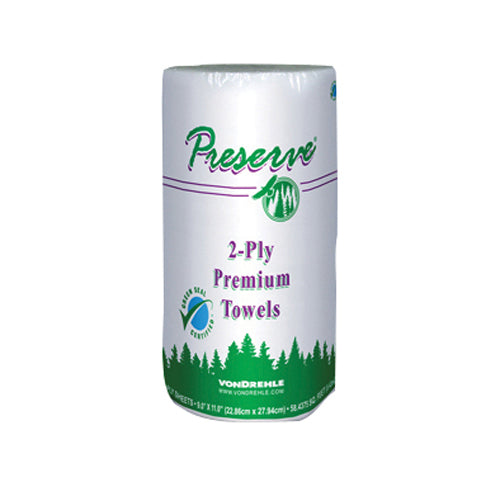 11" x 9" Preserve Perforated Household Roll Towel 85 Sheets Per Roll Case of 30