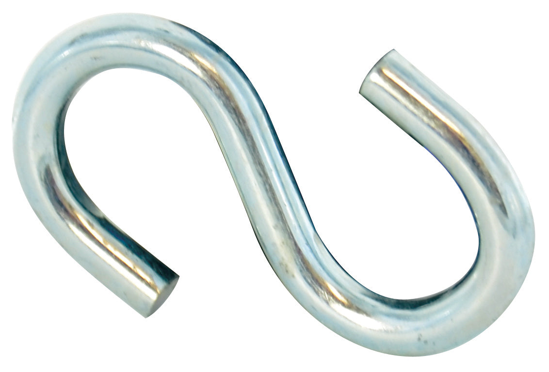 7/32 Inch x 1-1/2 Inch Zinc Plated Carbon Steel S Hook