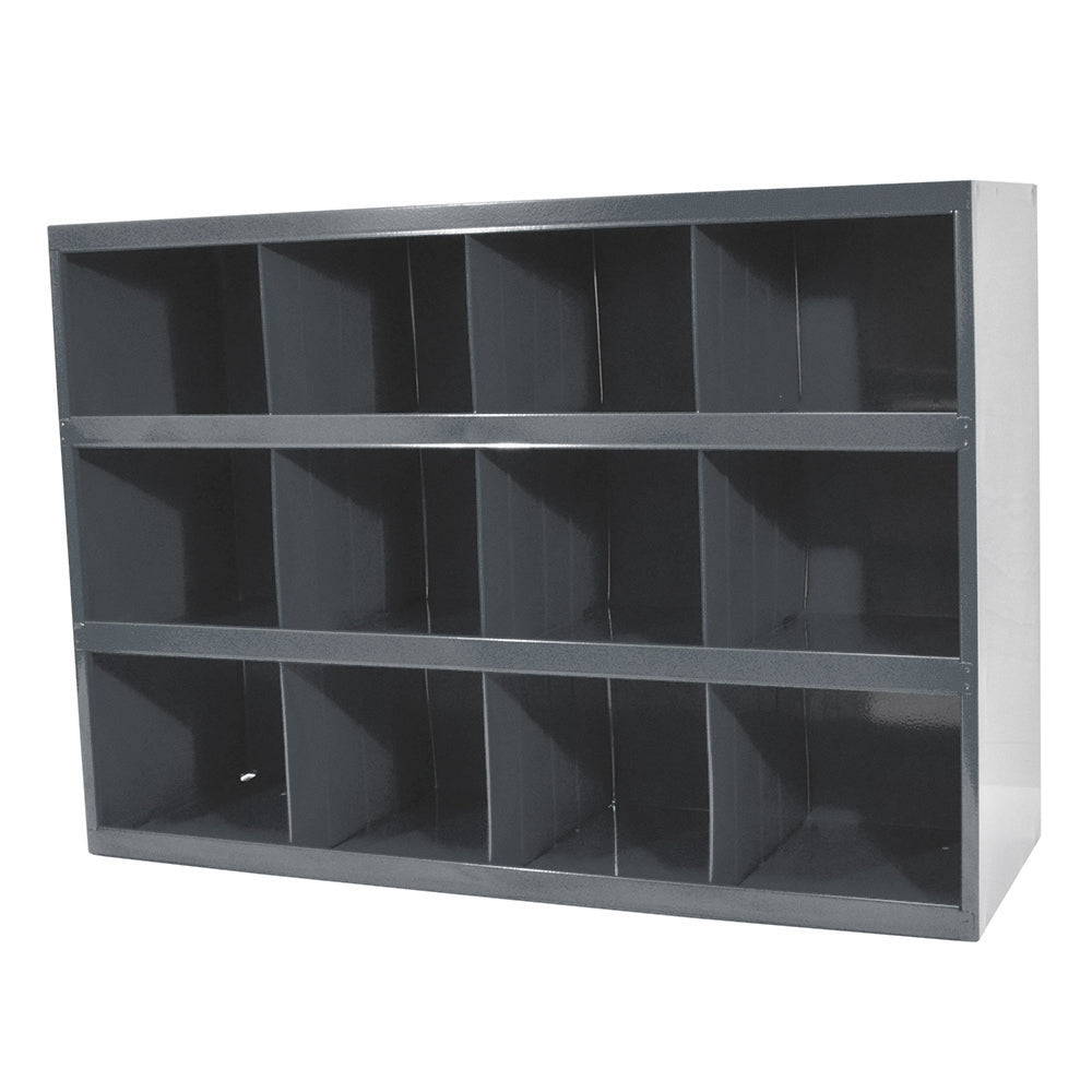 Gray Storage Bin - 12 Compartments