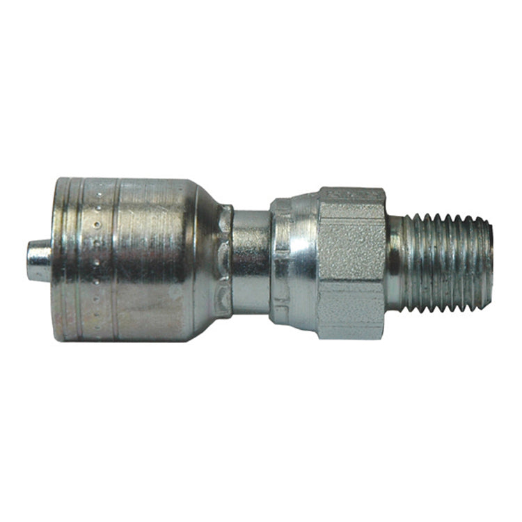1/2 Inch x 1/2 Inch Male Pipe Swivel Yellow Zinc Z Series Weathergrip Crimp