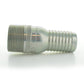 1 Inch x 1 Inch x 3-1/2 Inch Mnpt x Barbed Hose Galvanized Steel King Combination Nipple