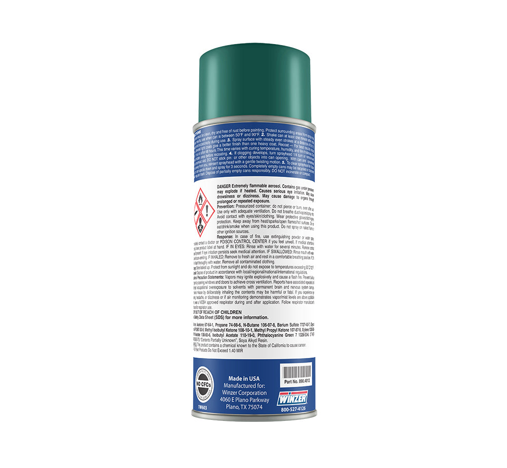 High Solids Gloss Waste Equipment Green Spray Paint - 12 Oz Net Weight