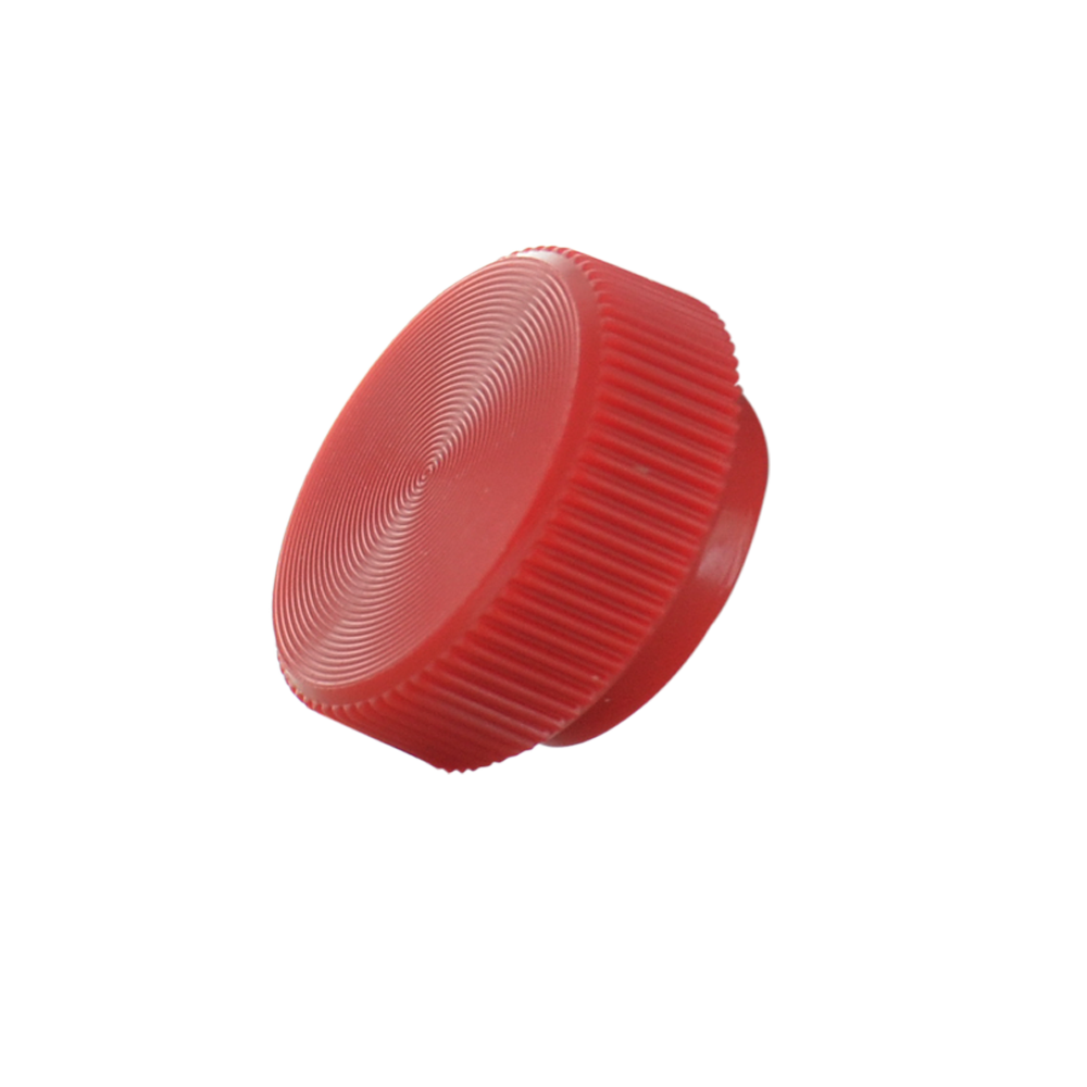 Red Knurled Thumb Screw Knob -  #8 (1/2 Inch Diameter)