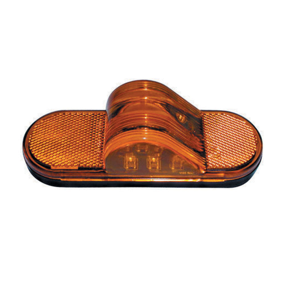 6-1/2 Inch x 2-1/8 Inch Oval 10 Led Side Marker Amber