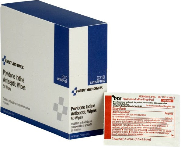 1-1/4 Inch x 2-1/2 Inch Infection Control Wipe - 50 Per Box