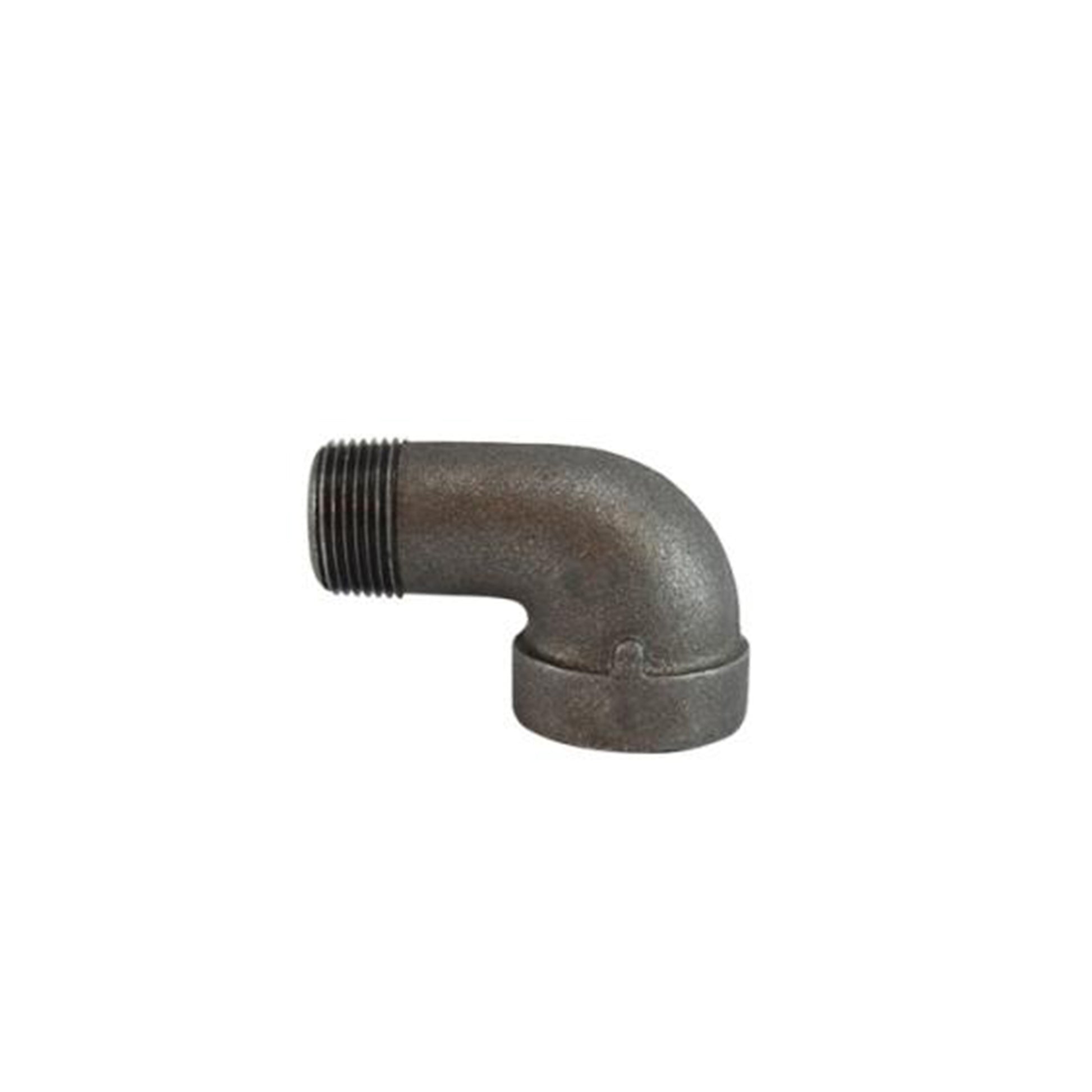 1/2 Inch Sch 80 Threaded Black Malleable Iron 90 Degree Street Elbow