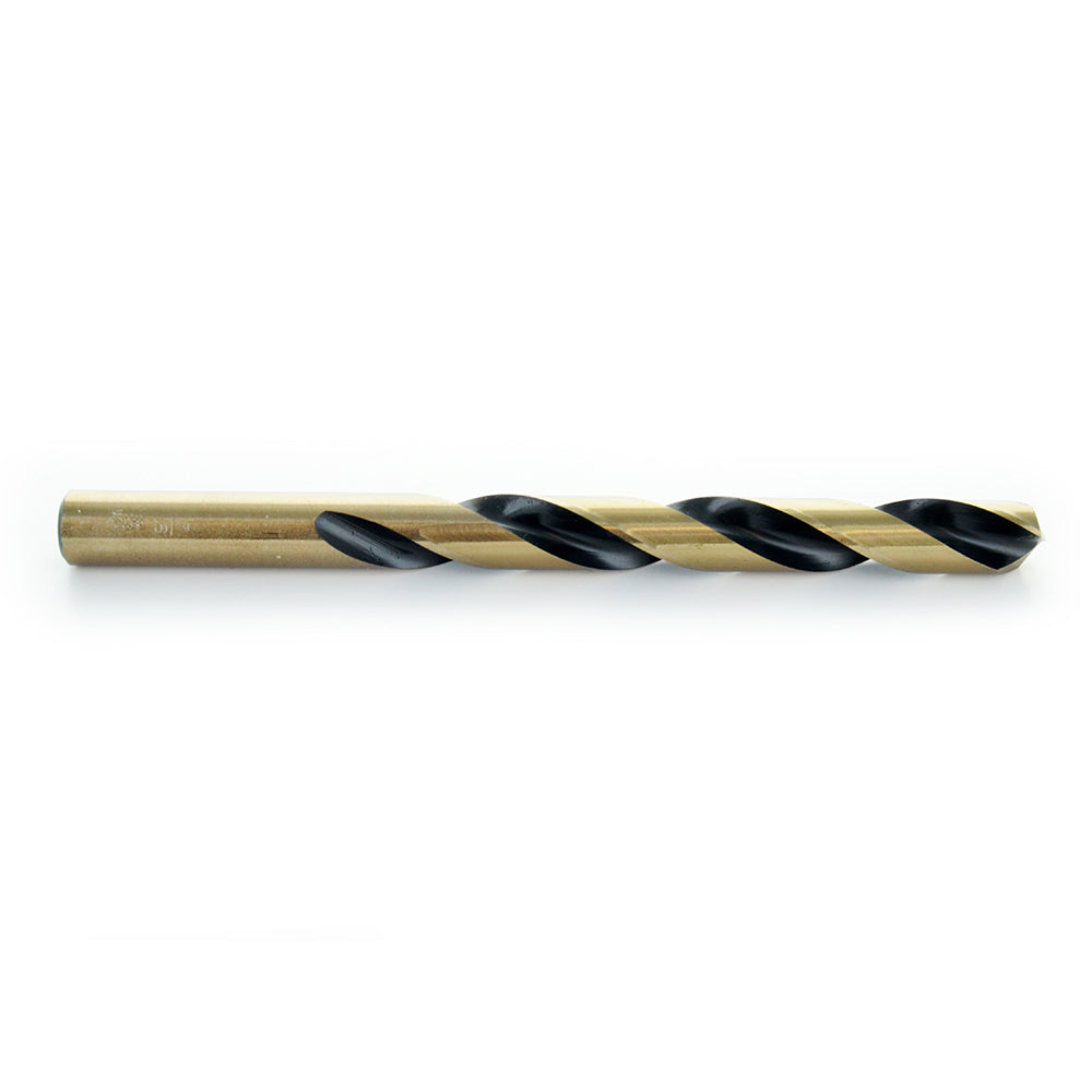 7/16 Inch 135 Degree Split Point Gold Nitro-Carburized Hi-Molybdenum Tool Steel Jobber Length Drill Bit - Shop Pro