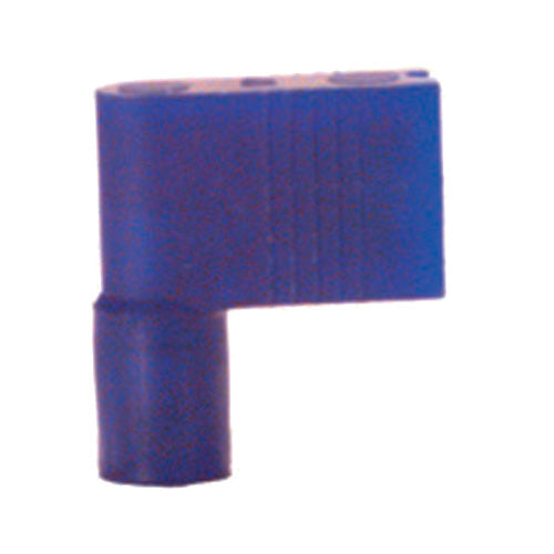 16-14 Gauge 90 Degree Female Push On Connector 1/4" Tab Fully Insulated Nylon Blue