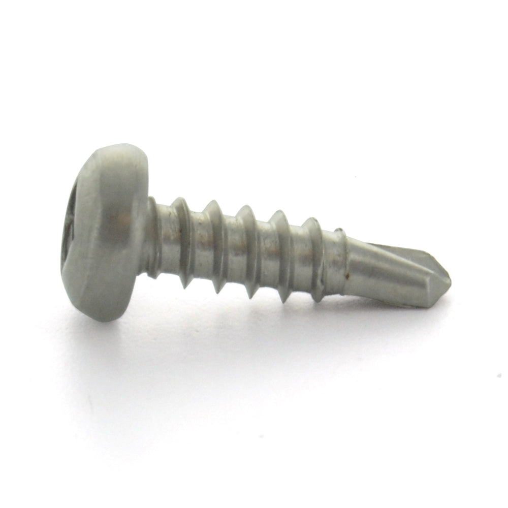 #10 x 3/4 Inch Passivated & Waxed 410 Stainless Steel #3 Point Pan Head Self-Drilling Tek Screw
